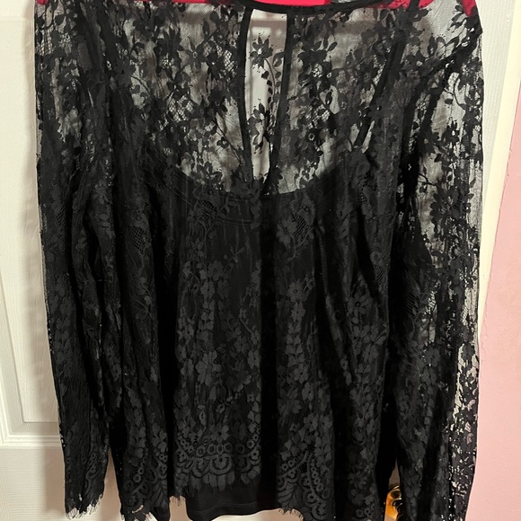 Michel Studio Collection Sheer Lace Blouse.  Size 2X - Picture 6 of 6